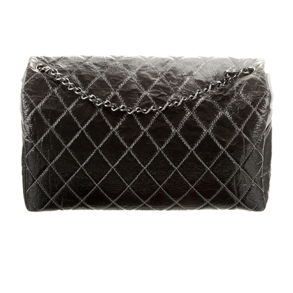 Chanel Vinyl Quilted Jumbo Melrose Degrade Flap Bag - Picture 15 of 16